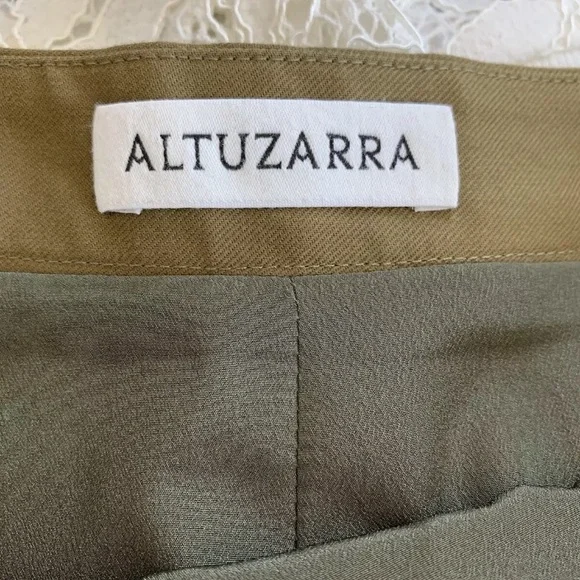 Altuzarra Army Green Color Block Skirt - Sz 36 EU - Sz 4 Small US - Picture 5 of 6